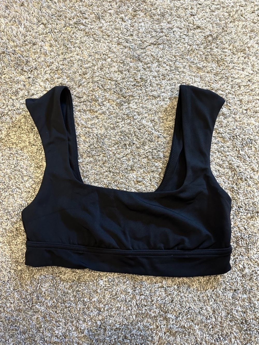 aerie Black Square Neck Sports Bralette
